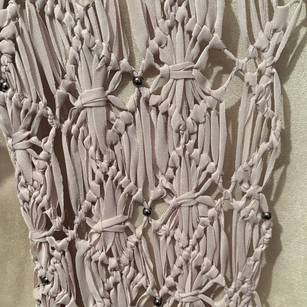 Reba Beige Fringe Knit Jacket - Picture 2 of 3